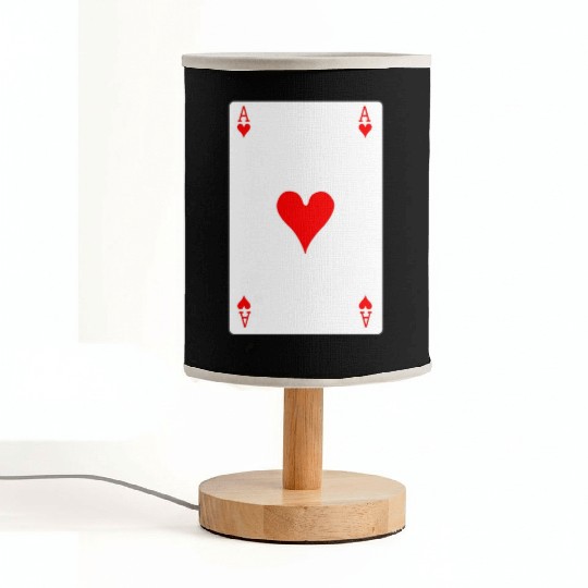 Hearts Playing Card Fabric Lamps