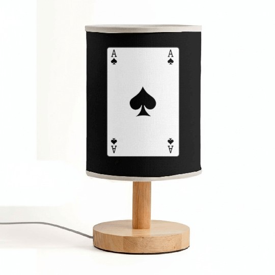 Spades Ace playing card Fabric Lamps