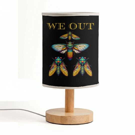 Funny Cicada We Out Cute Cicada Brood Emergence Fabric Lamps