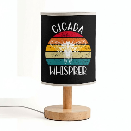 Cicada Whisprer, Retro Sunset Summertime 80's 90's Fabric Lamps
