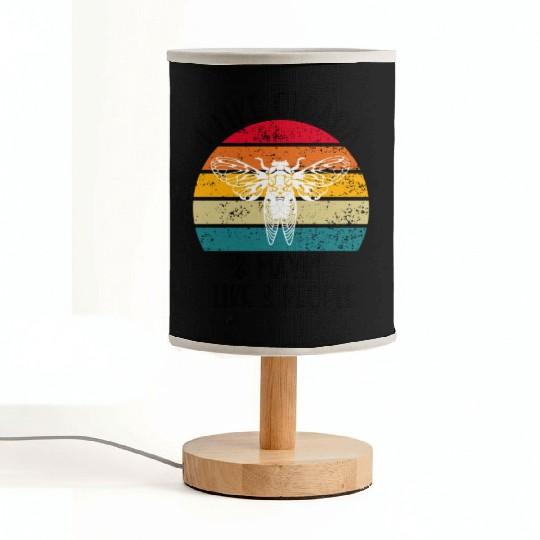 I Like Cicada & Maybe Like 3 People, Retro Sunset Fabric Lamps