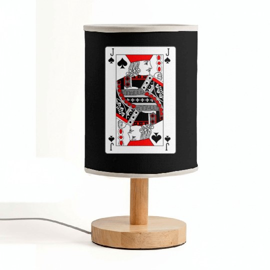 Jack Playing card of spades Fabric Lamps