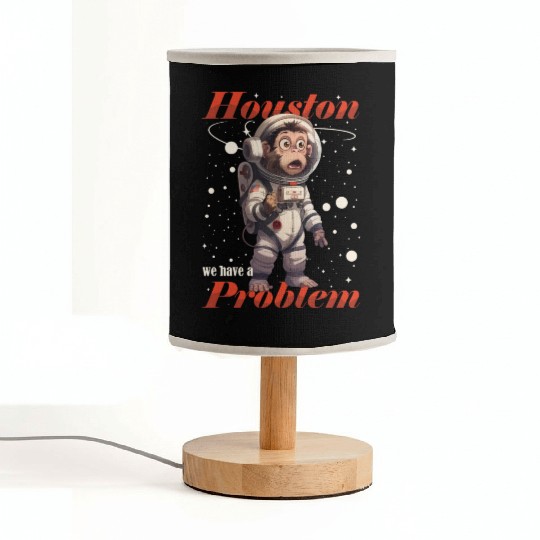 Houston we have a problem astronaut space monkey Fabric Lamps