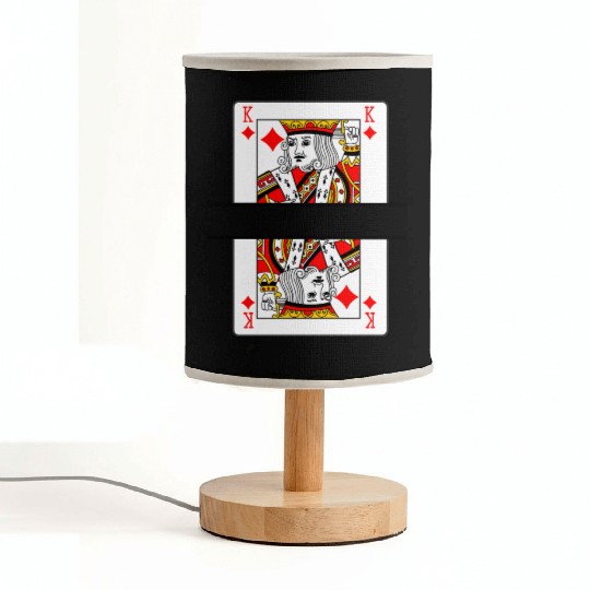 Playing card king of diamonds with banner space Fabric Lamps