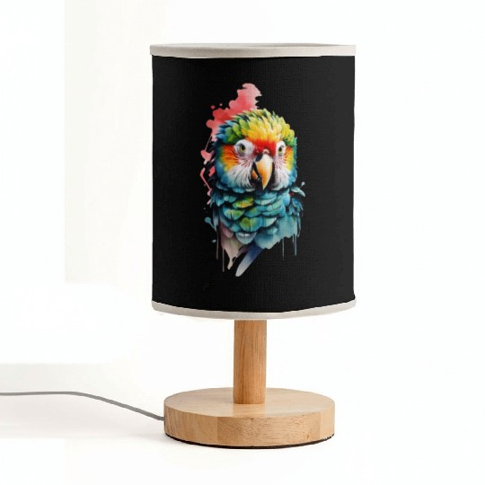 Macaw, Budgie Cockatoo, Parrot Flock Fabric Lamps