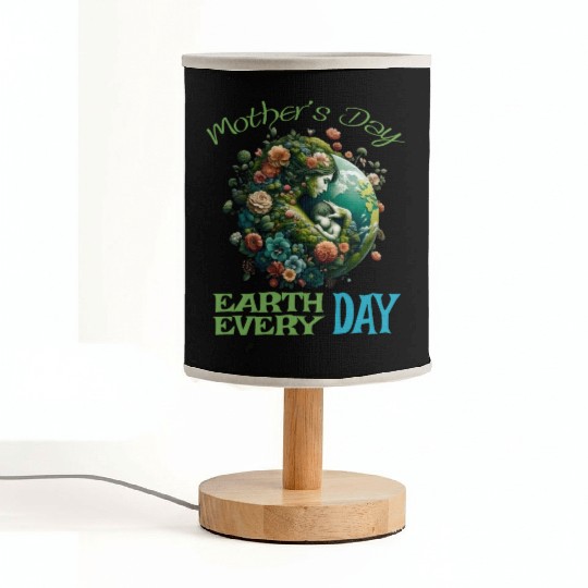 Green Mother's Day Earth Every Day Love Our Planet Fabric Lamps