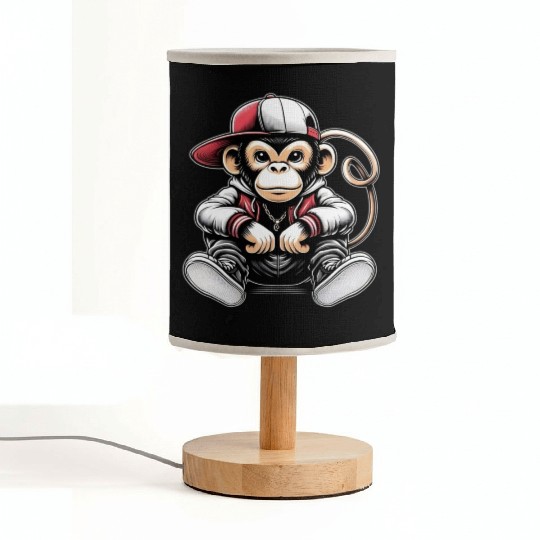 Fabric Lamps Funny of a monkey dressed as rap