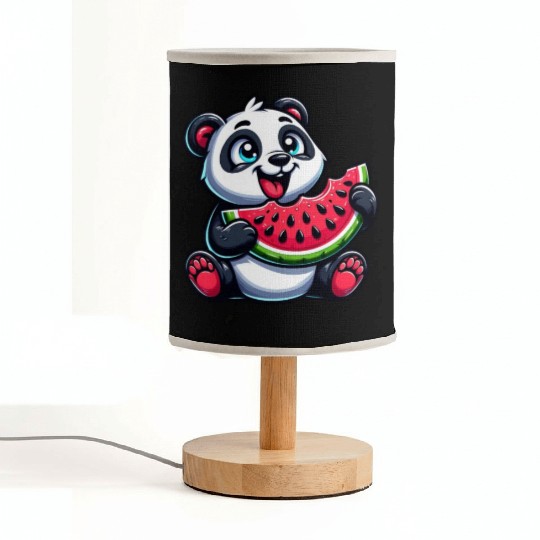 Panda with Watermelon Fruity Funny Fabric Lamps