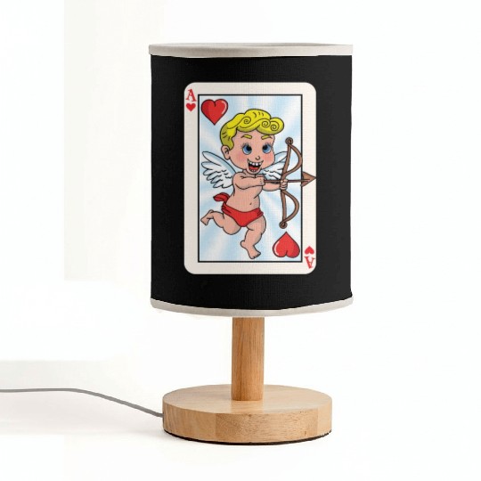 Playing card with cupid Fabric Lamps
