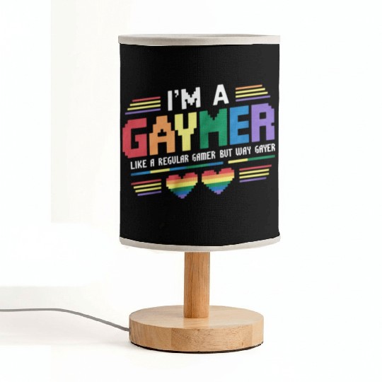 Gaymer Like A Regular Gamer But Way Gayer Gamer Fabric Lamps