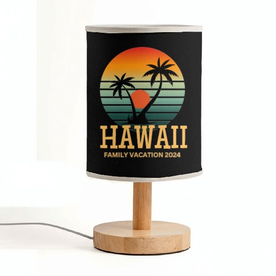 Hawaii Family Vacation 2024 Fabric Lamps