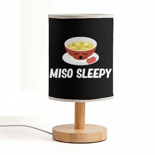 Miso Sleepy Miso Puns Asian Chinese Cuisine Fabric Lamps