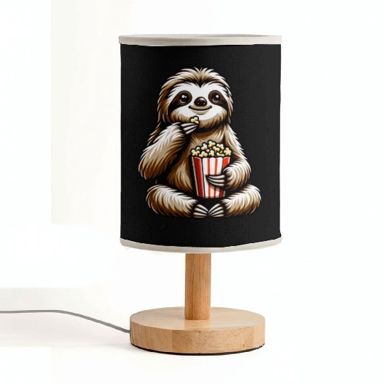 Sloth Popcorn Cinema Movie Night Fabric Lamps