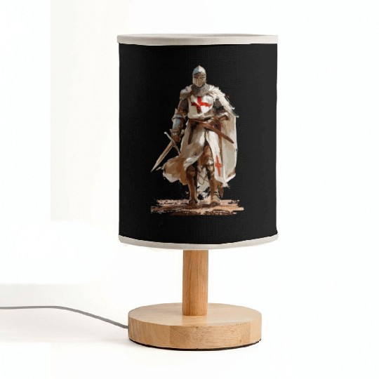 German crusader - Knight templar - Child of God Fabric Lamps