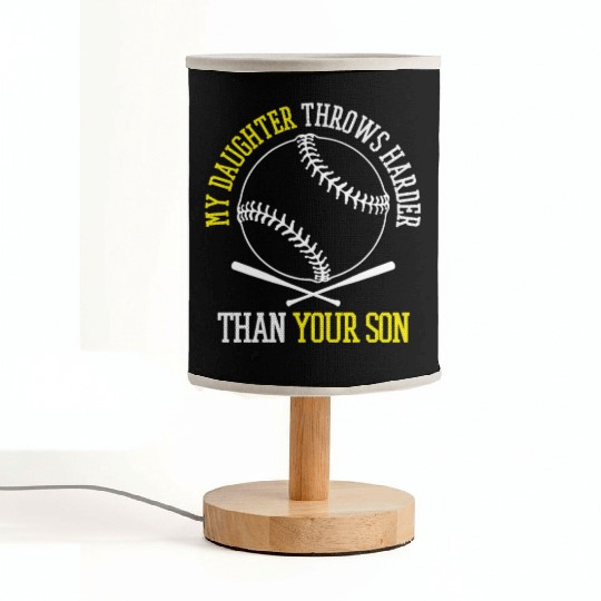 Laugh Out Loud With Our Funny Baseball Daughter Fabric Lamps