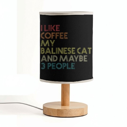 Balinese Cat Owner Coffee Lover Fabric Lamps