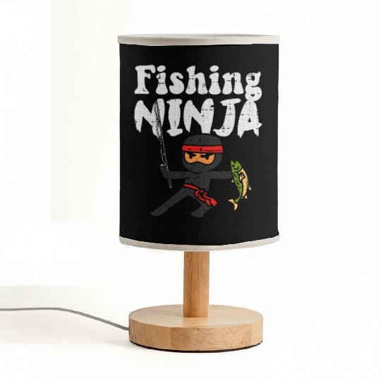 Fishing Ninja Fish Lover Toddler Youth Fabric Lamps