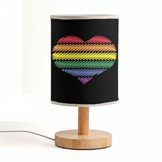 Rainbow Heart (Love / Scribble / 6s / PNG) Fabric Lamps