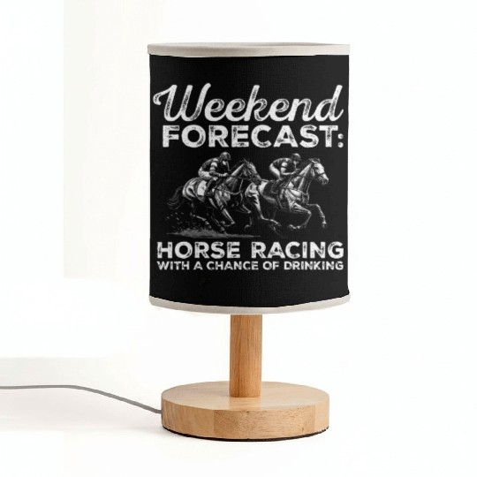 Weekend Forecast Horse Racing with a Chance Fabric Lamps