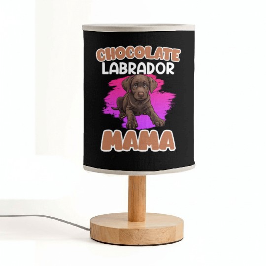 Labrador Retriever CHOCOLATE LAB MOM Labrador Fabric Lamps