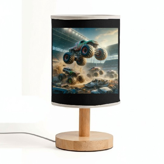 Monster Madness Monster Trucks Fabric Lamps