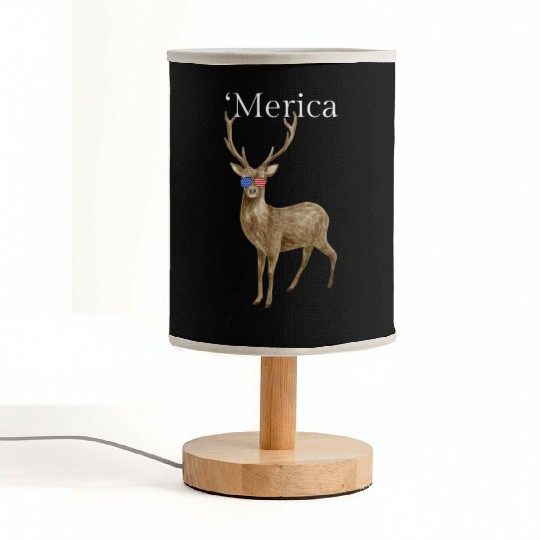 Merica Deer American Sunglasses Fabric Lamps