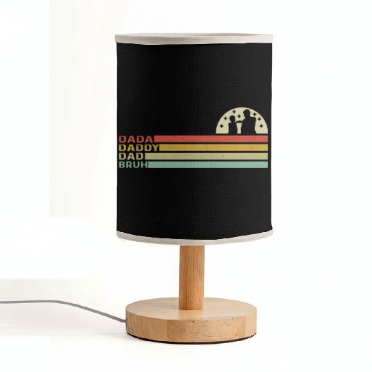 Men Dada Daddy Dad Bruh Fathers Day Vintage Fabric Lamps