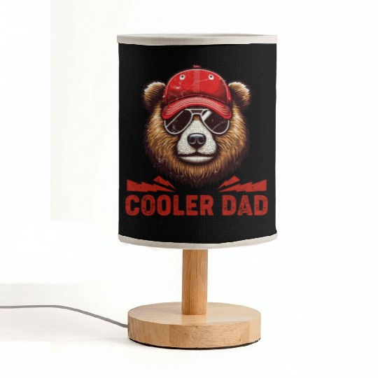 cooler dad bear Fabric Lamps