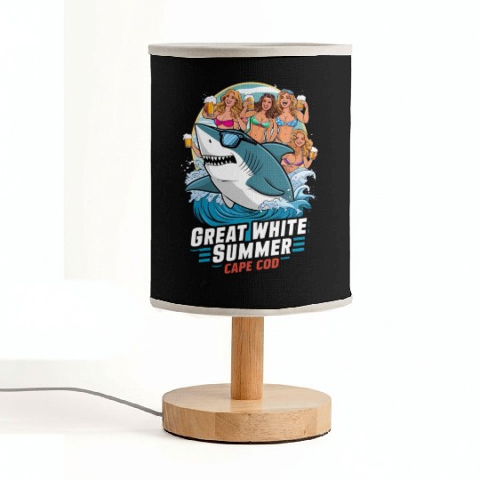 Stylish Great White Shark Fabric Lamps (Cape Cod)