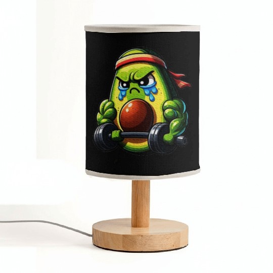 Weightlifing Fitness Workout Gym Avocado Fabric Lamps