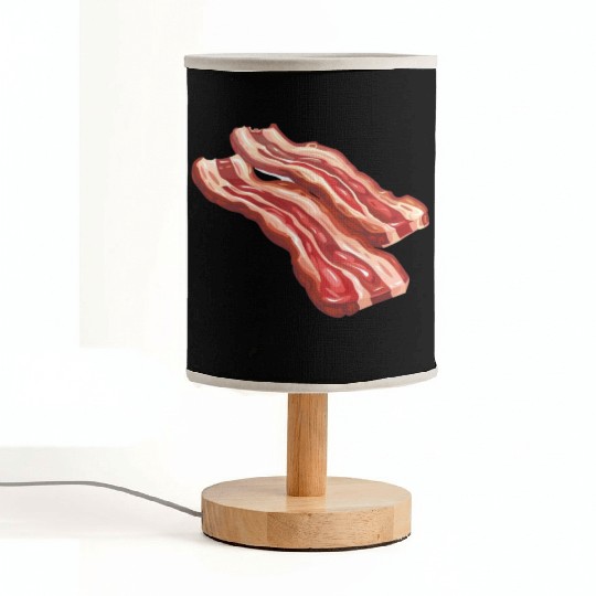 Delicious Bacon Strips Illustration Fabric Lamps