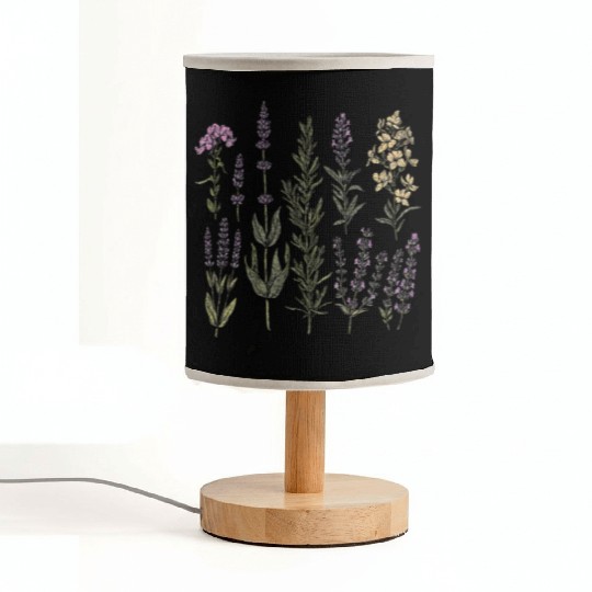 Spring Flower Girl Floral Lavender Flowers Summer Fabric Lamps