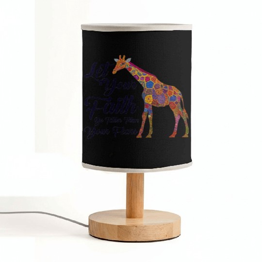 Giraffe Lover Christian Faith Bible Verse Fabric Lamps