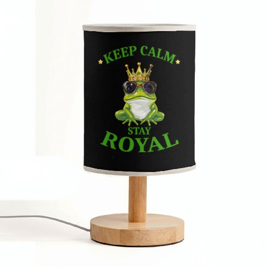 Royal Frog With Crown And Sunglasses Fabric Lamps