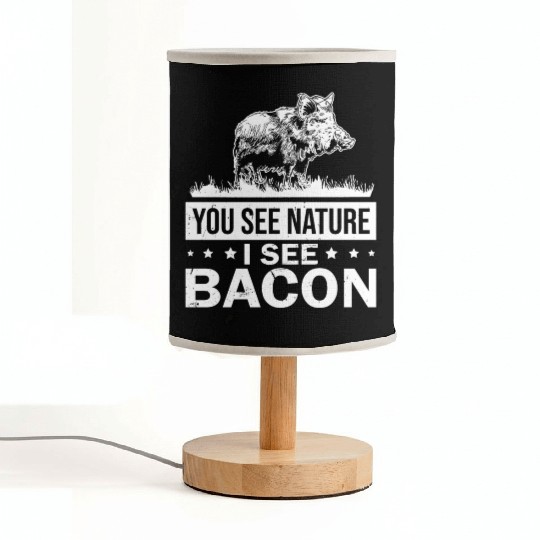 Nature Bacon Wild Boar Hunter Fabric Lamps