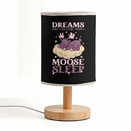 Dreams Are Calling Youth Cute Moose Fabric Lamps