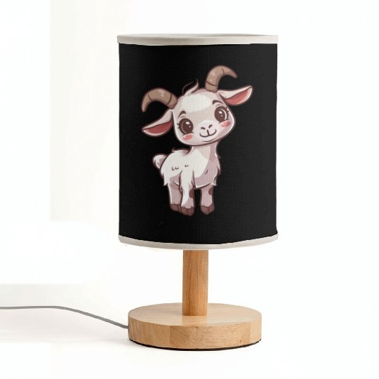Adorable Smiling Goat Cartoon Fabric Lamps