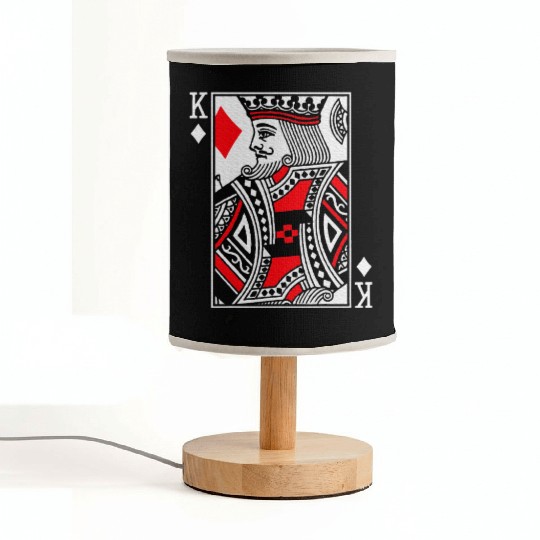 King Poker Card of Diamonds Playing Cards Fabric Lamps