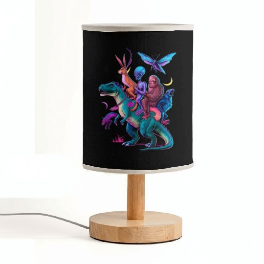 Cryptozoology Cryptid Bigfoot Jackalope Mothman Fabric Lamps