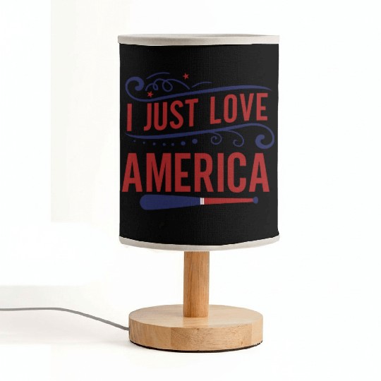 I Just Love America Fabric Lamps