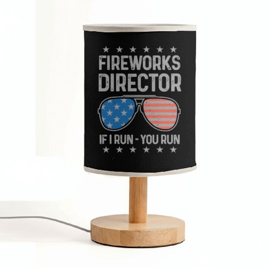 4th Of July Fireworks Funny Fireworks Director Fabric Lamps