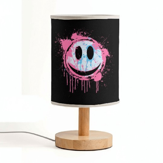 Graffiti Smiley Face - Urban Street Art Fabric Lamps