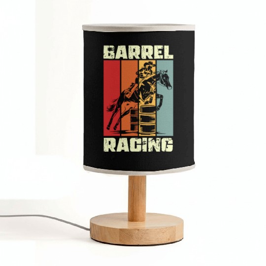 Retro Barrel Racing Gifts Fabric Lamps