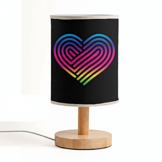 Rainbow Heart Homosexuality LGBT Love Fabric Lamps