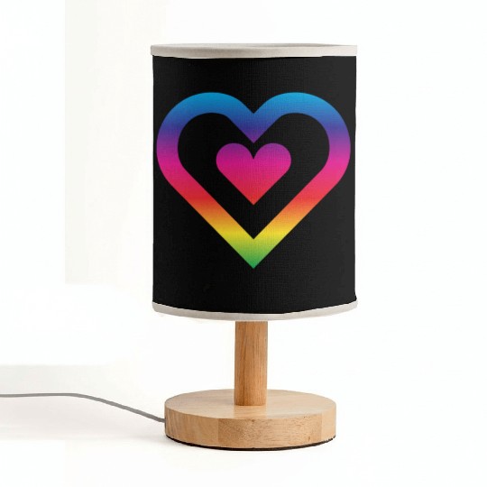 Rainbow Heart Homosexuality LGBT Love Fabric Lamps