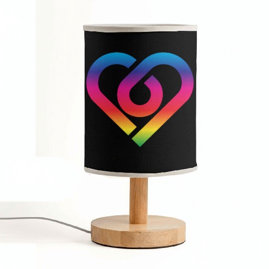 Rainbow Heart Homosexuality LGBT Love Fabric Lamps