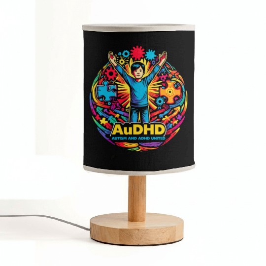 AuDHD Autism ADHD Autistic Spectrum Neurodiversity Fabric Lamps