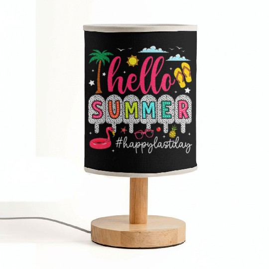 Happy Last Day of School Teacher Fabric Lamps