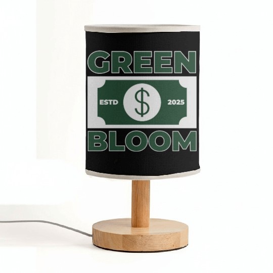 Green Bloom Money Rich Fabric Lamps