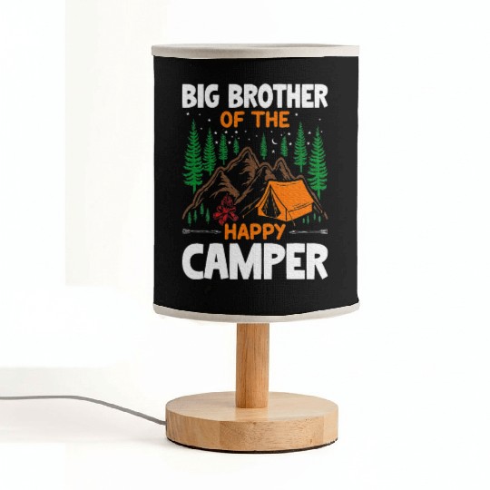 Big Brother of The Happy Camper Hiking Lover Fabric Lamps